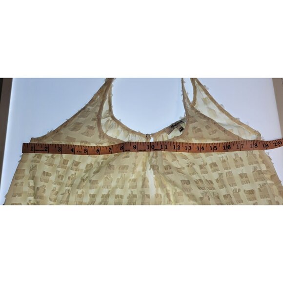Madewell Antropology Dress Womens/ Embroidered Details and Straps Color Beige - Picture 10 of 12